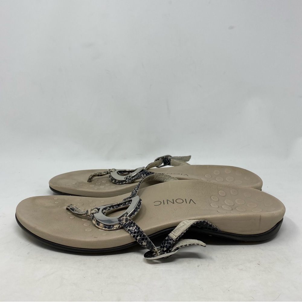 Vionic Women’s Karina Natural Snake Thong Sandals Size 11